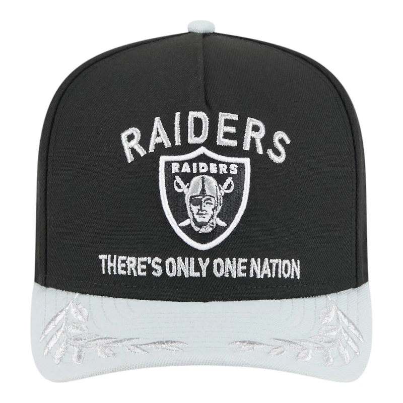 Las Vegas Raiders Black and Gray 2025 NFL Draft New Era A-Frame 9FIFTY Snapback Hat