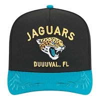 Jacksonville Jaguars Black and Teal 2025 NFL Draft New Era A-Frame 9FIFTY Snapback Hat