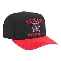 Houston Texans Black and Red 2025 NFL Draft New Era A-Frame 9FIFTY Snapback Hat