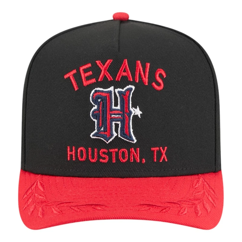 Houston Texans Black and Red 2025 NFL Draft New Era A-Frame 9FIFTY Snapback Hat
