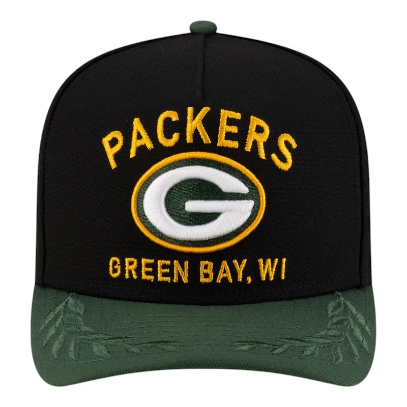 Green Bay Packers Black and Green 2025 NFL Draft New Era A-Frame 9FIFTY Snapback Hat