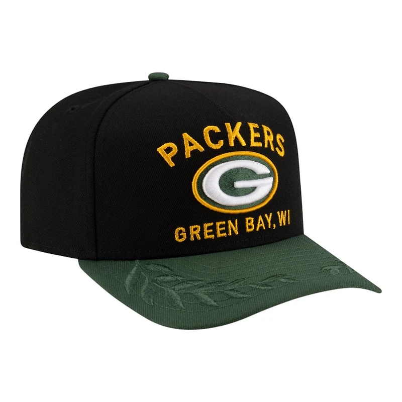 Green Bay Packers Black and Green 2025 NFL Draft New Era A-Frame 9FIFTY Snapback Hat