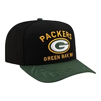 Green Bay Packers Black and Green 2025 NFL Draft New Era A-Frame 9FIFTY Snapback Hat