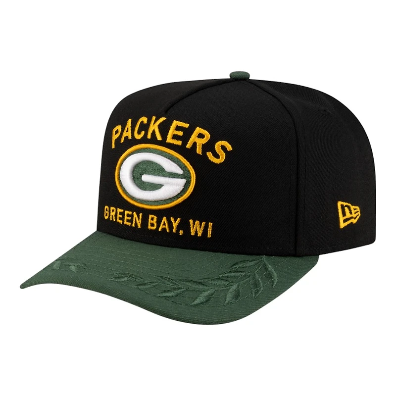 Green Bay Packers Black and Green 2025 NFL Draft New Era A-Frame 9FIFTY Snapback Hat