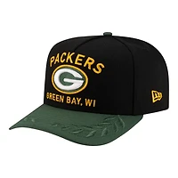 Green Bay Packers Black and Green 2025 NFL Draft New Era A-Frame 9FIFTY Snapback Hat