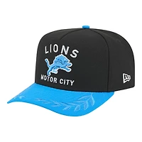 Detroit Lions Black and Blue 2025 NFL Draft New Era A-Frame 9FIFTY Snapback Hat