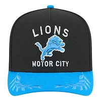Detroit Lions Black and Blue 2025 NFL Draft New Era A-Frame 9FIFTY Snapback Hat