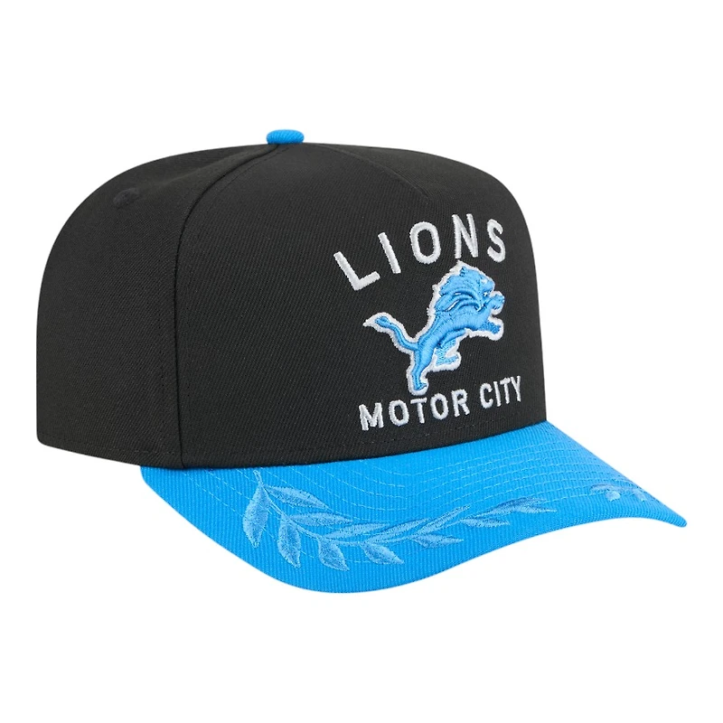 Detroit Lions Black and Blue 2025 NFL Draft New Era A-Frame 9FIFTY Snapback Hat