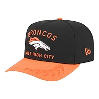 Denver Broncos Black and Orange 2025 NFL Draft New Era A-Frame 9FIFTY Snapback Hat
