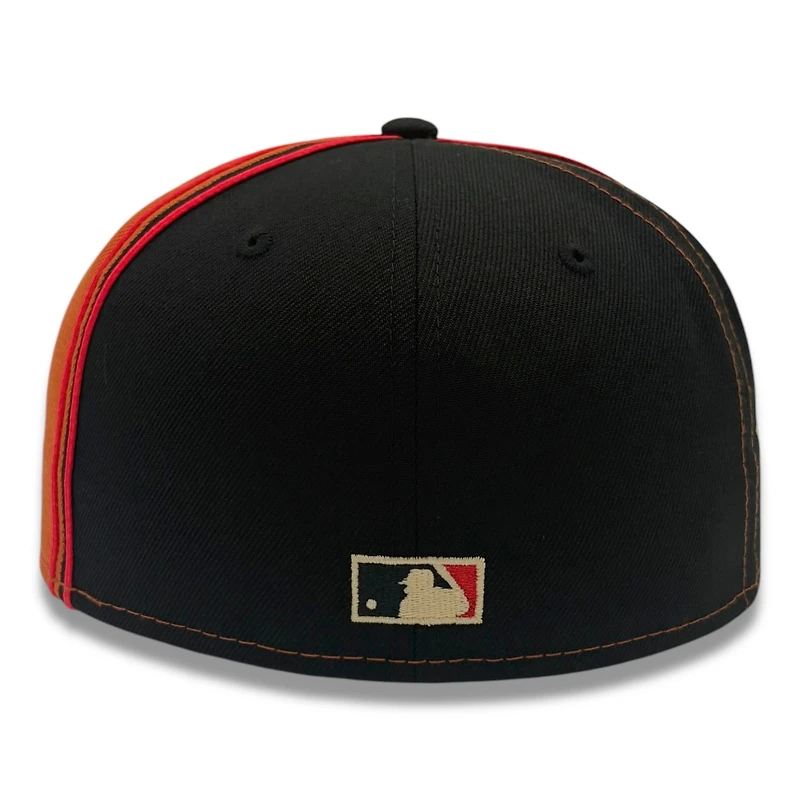 Atlanta Braves Black and Orange 1999 World Series Patch Green UV New Era 59FIFTY Fitted Hat