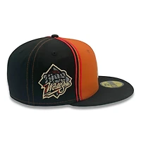 Atlanta Braves Black and Orange 1999 World Series Patch Green UV New Era 59FIFTY Fitted Hat
