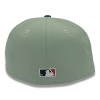 Texas Rangers Everest Green Two Tone Final Season Patch Indigo UV New Era 59FIFTY Fitted Hat