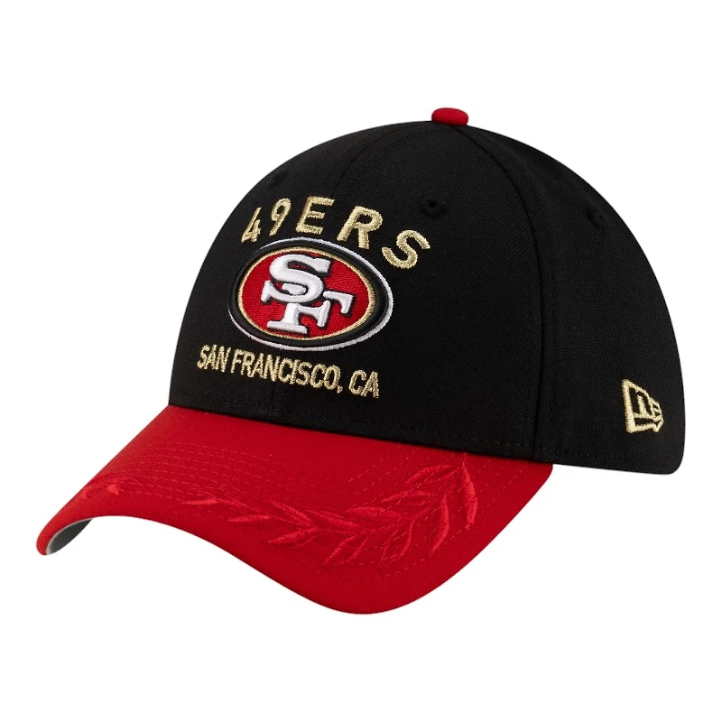 San Francisco 49ers Black and Red 2025 NFL Draft New Era 39THIRTY Flex Hat
