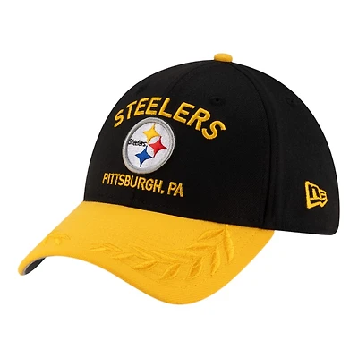 Pittsburgh Steelers Black and Yellow 2025 NFL Draft New Era 39THIRTY Flex Hat