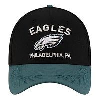 Philadelphia Eagles Black and Midnight Green 2025 NFL Draft New Era 39THIRTY Flex Hat