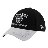 Las Vegas Raiders Black and Gray 2025 NFL Draft New Era 39THIRTY Flex Hat