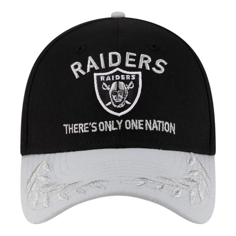 Las Vegas Raiders Black and Gray 2025 NFL Draft New Era 39THIRTY Flex Hat