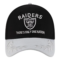 Las Vegas Raiders Black and Gray 2025 NFL Draft New Era 39THIRTY Flex Hat