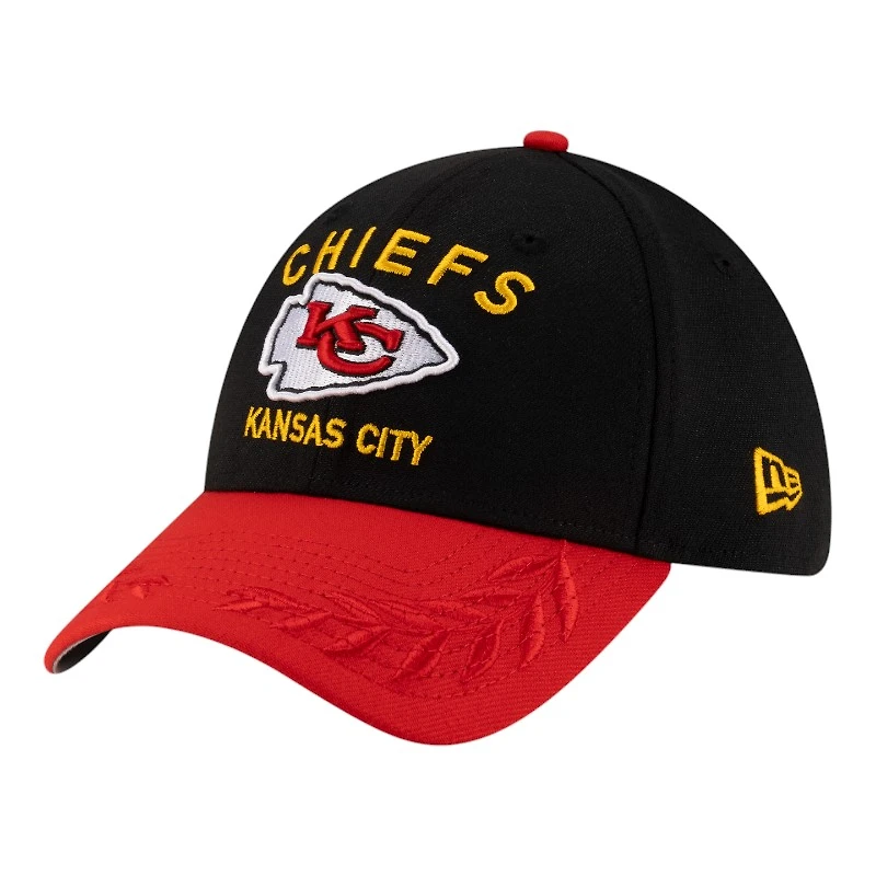 Kansas City Chiefs Black and Red 2025 NFL Draft New Era 39THIRTY Flex Hat
