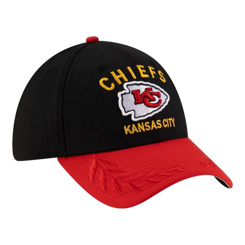 Kansas City Chiefs Black and Red 2025 NFL Draft New Era 39THIRTY Flex Hat