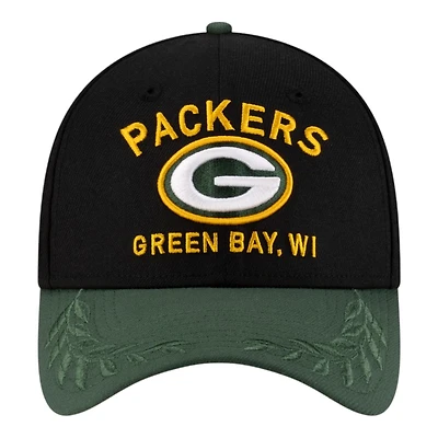 Green Bay Packers Black and 2025 NFL Draft New Era 39THIRTY Flex Hat