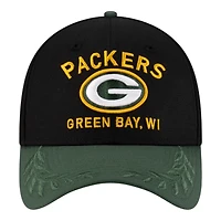 Green Bay Packers Black and 2025 NFL Draft New Era 39THIRTY Flex Hat