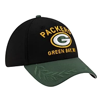 Green Bay Packers Black and 2025 NFL Draft New Era 39THIRTY Flex Hat