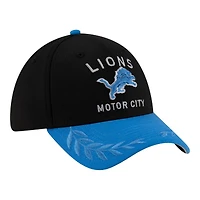 Detroit Lions Black and Blue 2025 NFL Draft New Era 39THIRTY Flex Hat