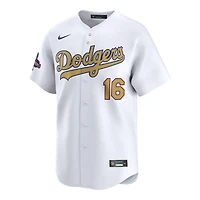 Youth Los Angeles Dodgers Will Smith 2025 Gold Collection Nike Limited White Home Player Jersey