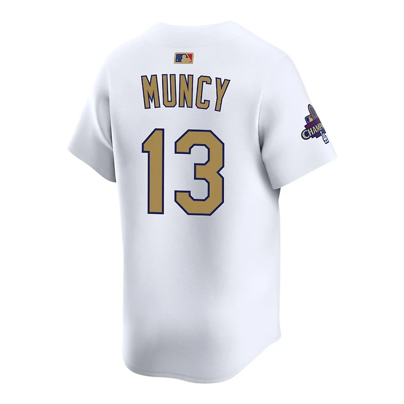 Youth Los Angeles Dodgers Max Muncy 2025 Gold Collection Nike Limited White Home Player Jersey