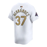 Youth Los Angeles Dodgers Teoscar Hernandez 2025 Gold Collection Nike Limited White Home Player Jersey