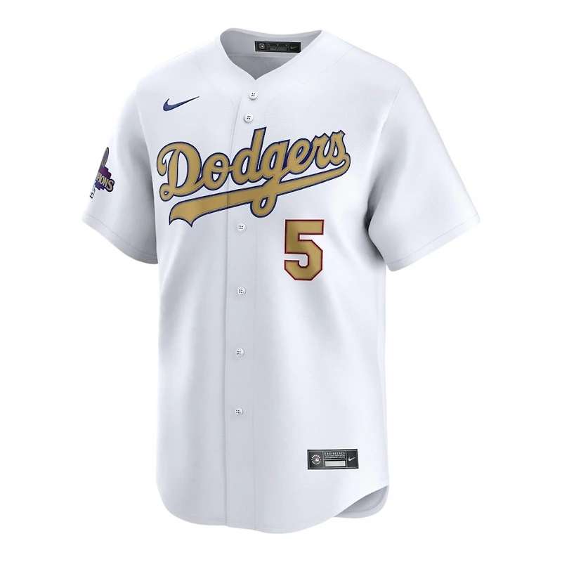 Los Angeles Dodgers Freddie Freeman White 2025 Gold Collection Nike Limited Player Jersey