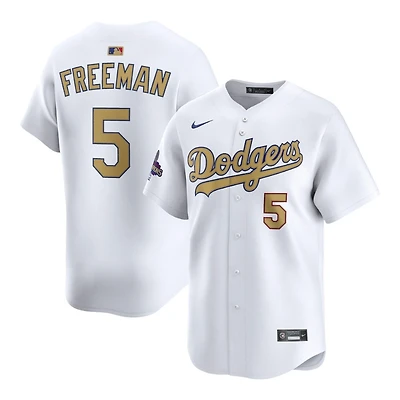 Los Angeles Dodgers Freddie Freeman White 2025 Gold Collection Nike Limited Player Jersey