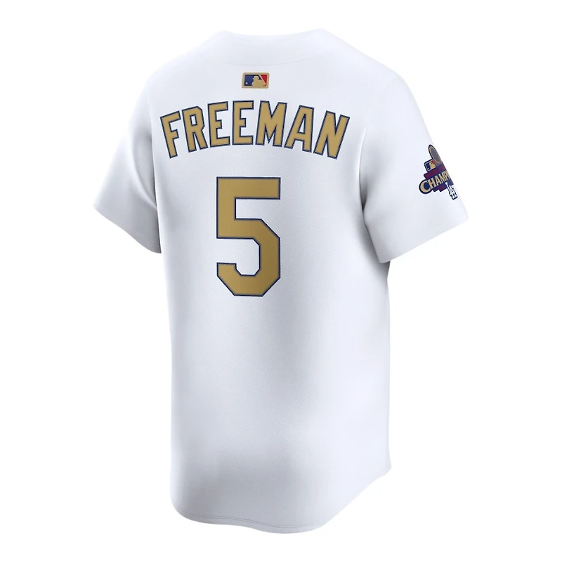 Los Angeles Dodgers Freddie Freeman White 2025 Gold Collection Nike Limited Player Jersey