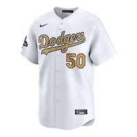 Los Angeles Dodgers Mookie Betts White 2025 Gold Collection Nike Limited Player Jersey