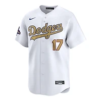 Los Angeles Dodgers Shohei Ohtani White 2025 Gold Collection Nike Limited Player Jersey