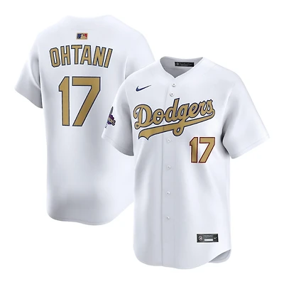 Los Angeles Dodgers Shohei Ohtani White 2025 Gold Collection Nike Limited Player Jersey