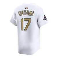 Los Angeles Dodgers Shohei Ohtani White 2025 Gold Collection Nike Limited Player Jersey