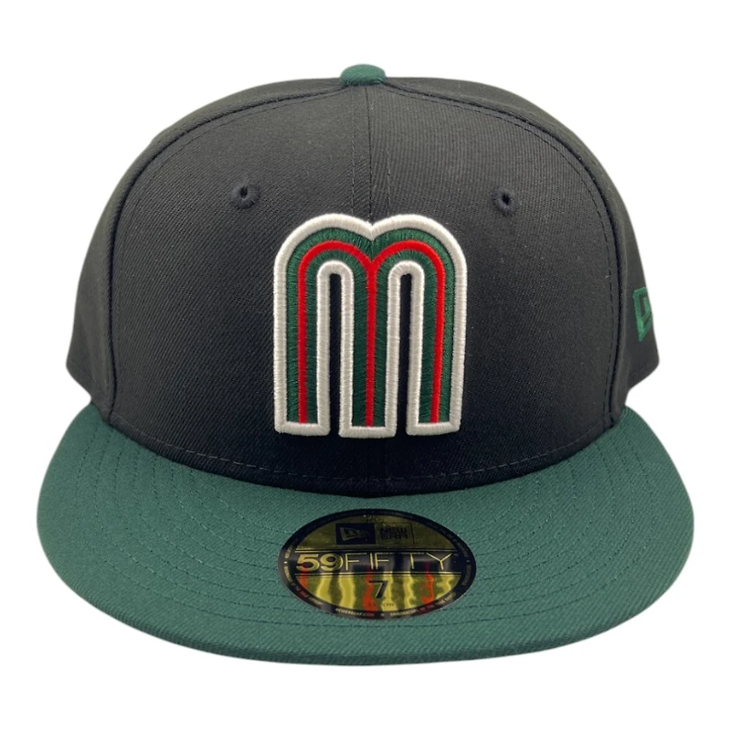 Mexico Black and Dark Green Red UV New Era 59FIFTY Fitted Hat