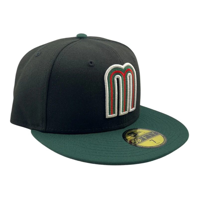 Mexico Black and Dark Green Red UV New Era 59FIFTY Fitted Hat