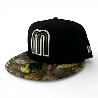 Mexico Black and Realtree "Viva La Raza Collection" Grey UV New Era 59FIFTY Fitted Hat