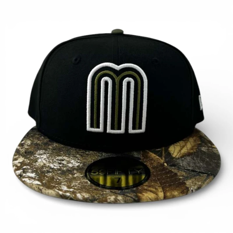 Mexico Black and Realtree "Viva La Raza Collection" Grey UV New Era 59FIFTY Fitted Hat