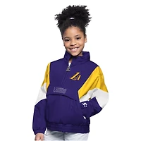 Youth Los Angeles Lakers Purple 1990s Old School Starter Half-Zip Jacket