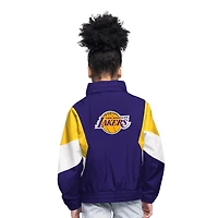 Youth Los Angeles Lakers Purple 1990s Old School Starter Half-Zip Jacket