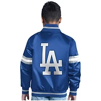 Youth Los Angeles Dodgers Royal Blue Satin Full Button Up Jacket
