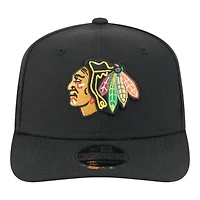 Chicago Blackhawks Black Basic New Era 9SEVENTY Stretch-Snap Hat