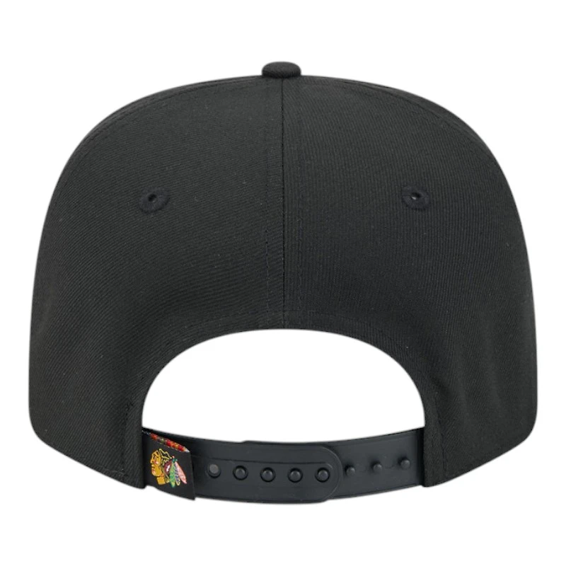 Chicago Blackhawks Black Basic New Era 9SEVENTY Stretch-Snap Hat