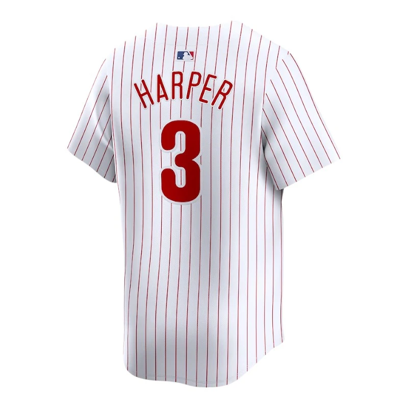 Youth Philadelphia Phillies Bryce Harper White Home Pinstripe Limited Jersey