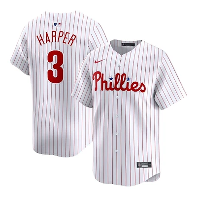 Youth Philadelphia Phillies Bryce Harper White Home Pinstripe Limited Jersey