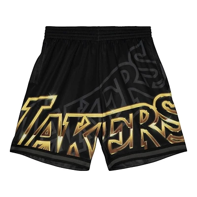 Los Angeles Lakers Black Big Face 4.0 Mitchell & Ness Fashion Shorts